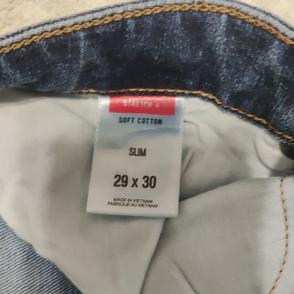 Express Light Blue Straight Jeans - Picture 3 of 4